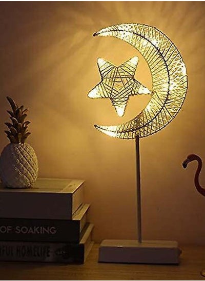 Buy Led Decorative Ramadan Light Star Moon Light Handmade Usb Wrought Iron Night Light Decorative Lights Adjustable Color Lights in Saudi Arabia