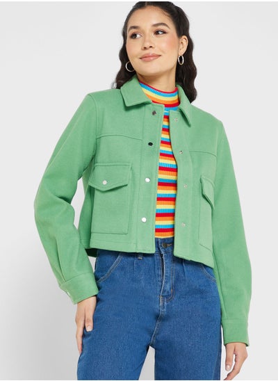 Buy Straight Fit Cropped Jacket in UAE