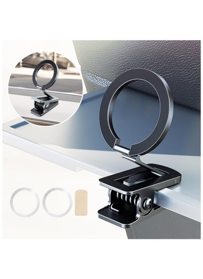 Buy Phone Holder Clip Magnetic for Car, Foldable Magnet Table Mount Phone Holder Clamp for Desktop, Hands Free Travel Phone Holder, Car Dash Mount Fit for iPhone 15 14 13 12 Pro Magsafe Cases in UAE