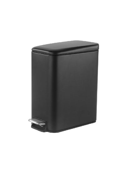 Buy High-Quality and Durable Rectangular Pedal Bin Matte Black 12 L HDB-18026C in Saudi Arabia