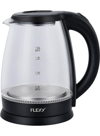 Buy Liter Glass Body Electric Cordless Kettle with 360° Swivel Base, Power Cord Storage, Auto Cut-off Function, LED Indicator, 1500 Watts in UAE