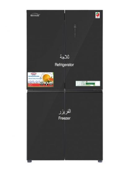 Buy Generaltec 4 Doors Black Glass No Frost Refrigerator with 6 Drawers Freezer in UAE