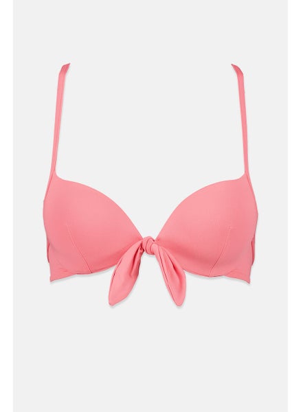 اشتري Women 1 Pc Plain Padded Bikini Top, Pink في السعودية