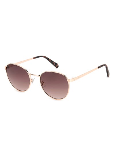 اشتري Women's UV Protection Round Sunglasses - Fos 2129/G/S Red Gold 52 - Lens Size: 52 Mm في السعودية
