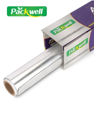 Buy 45 CM Aluminum Foil- PWAF451003|  1.250 kg Each, Premium-Quality, BPA-Free, Foodgrade and Hygienic| Perfect for Cooking, Freezing, Packing, Storing, Etc| Silver in UAE