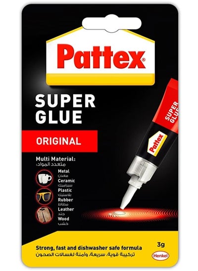 Buy Pattex Universal, Strong All Purpose Adhesive for, Clear Glue for Various Materials, Easy to Use Instant Super Glue 3g in UAE