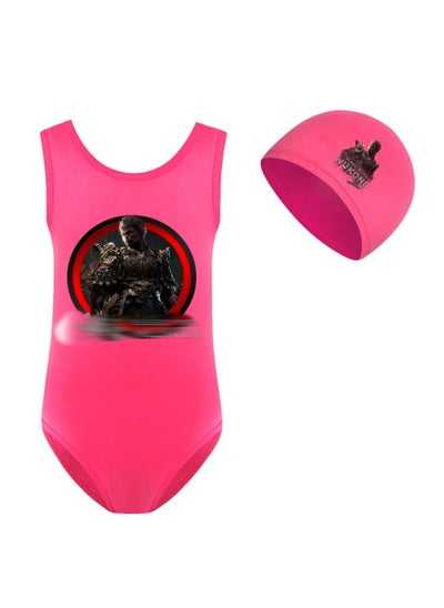 اشتري Black Myth Goku Girls' One Piece Swimsuit And Cap Set في الامارات