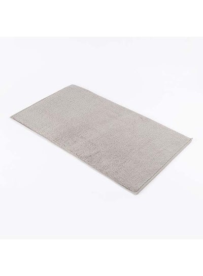 Buy Turkish Plain Bath Mat, Silver Grey - 50x86 cm in UAE
