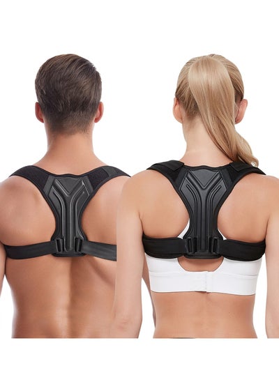 Buy 1PCS Black L Size Back Correction Strap Adjustable Posture Corrector Spine Straightener for Relief of Neck Shoulder Pain Develop Good Seated Standing for Men Women Elderly Teens in UAE