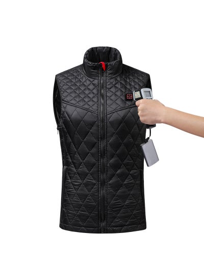 Buy New Womens Vest Heating Vest Explosions Cold-proof Heating Suit usb Smart Heating Suit Charging Vest Cross-Border Black-zone nine fever in UAE