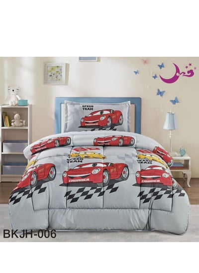 Buy Children's Quilt Set with Graphic Design Middle Filling Fabric Material 160 x 210 cm in Saudi Arabia