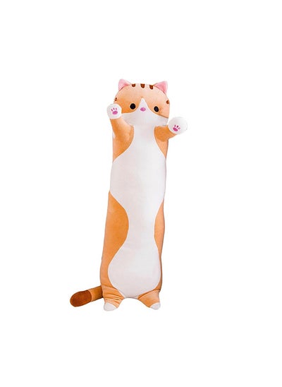 اشتري Cute Cartoon Cat Shaped Doll Toy Plush Toy Sleeping Long Throw Pillow Decorative Gift في السعودية