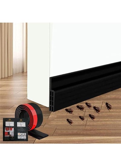 Buy Door Draft Stopper, Door Bottom Seal for Exterior & Interior Doors Blocker for Insects Dust Noise and Weather Stripping 2”w X 39”l-Black. in Saudi Arabia