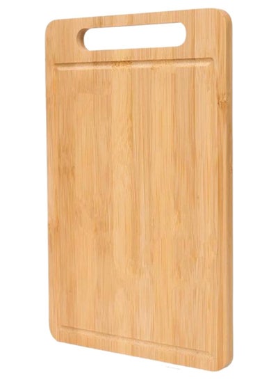اشتري Bamboo Wooden Chopping Board with Handle Cutting Board with Juice Groove for Kitchen, Meat, Vegetables (Large) في السعودية