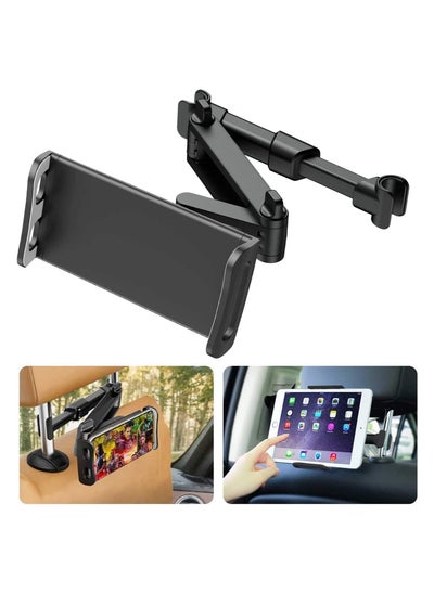 Buy Car Headrest Mount/Tablet Holder Car Backseat Seat Mount/Tablet Headrest Holder Universal 360° Rotating Adjustable for All 4.5"-10.5" Tablet iPad in UAE