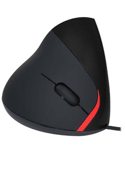 Buy Ergonomic Vertical Mouse Black/Red in UAE