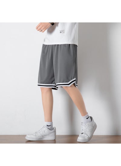 اشتري Mens Mesh Ice Silk Shorts Summer Lightweight Loose Fit Grey في الامارات