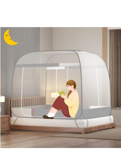 اشتري Mosquito Net for Bed,Pop UP Mosquito Net Tent Curtains, L79 x W71 x H65 inch for Twin Queen King Size Bed Tent,Folding Design with Net Bottom for Baby Adults Trip Mosqito Netting في السعودية