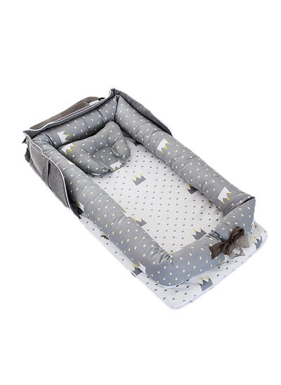 اشتري Portable Crib for 0-1 Year Old Babies, Anti-Pressure Crib Made of Cotton Skin-Friendly Fabric 45*85*12CM في السعودية