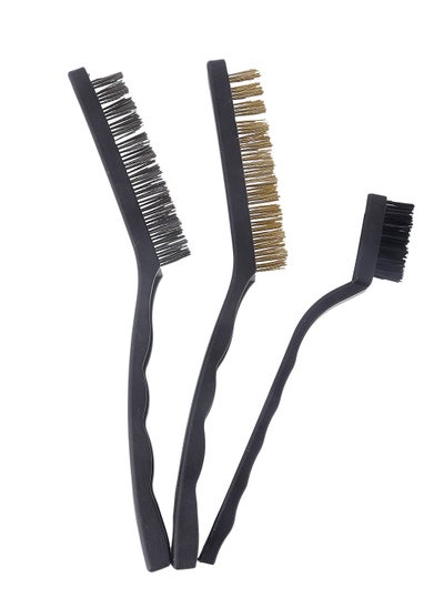 Buy 3-Piece Steel Wire Brush Set in Saudi Arabia