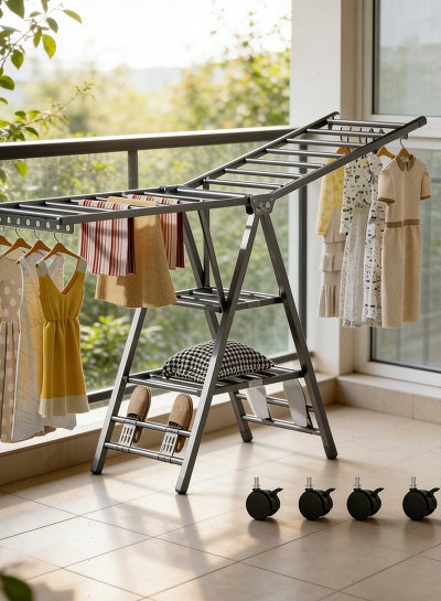 Clothes Drying Rack, 3-Tier Clothes Drying Stand, Foldable Laundry ...