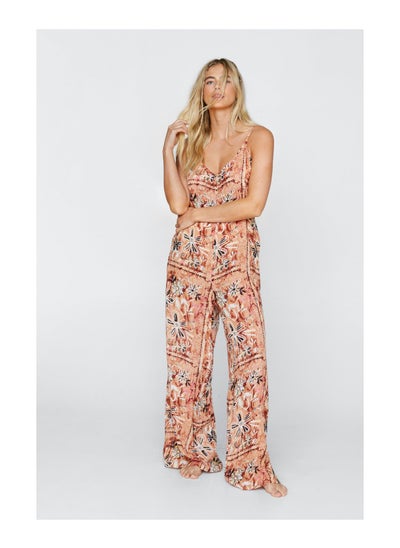 Buy Crinkle Tile Slouchy Cover Up Jumpsuit in UAE