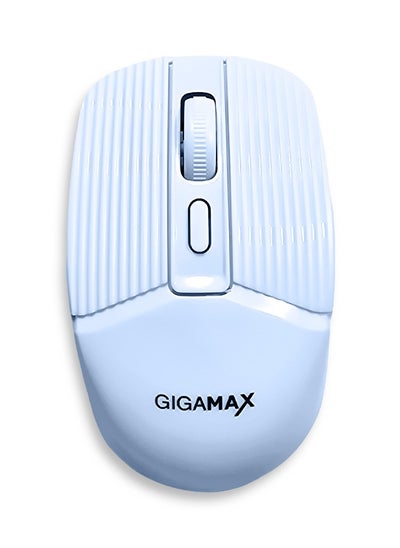 Buy Wireless Desk office Mouse, G-1600, 1600 DPI Wired/Wireless Functional Mouse with 3 Modes Connectivity, Bluetooth and 2.4G Wireless, 4 Macro Buttons, Long Lasting Rechargeable Battery Capacity and for PC/Mac/Laptop, Blue in Egypt