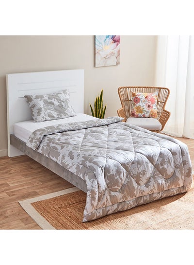 Buy Lisbon Aren 2-Piece Cotton Twin Comforter Set 220x150 cm in UAE