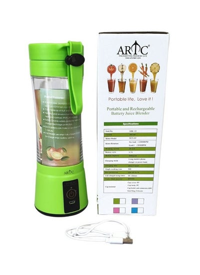 اشتري ARTC 1 Piece USB Rechargeable Electric Blender And Portable Juicer Bottle with Six Blades Green في الامارات