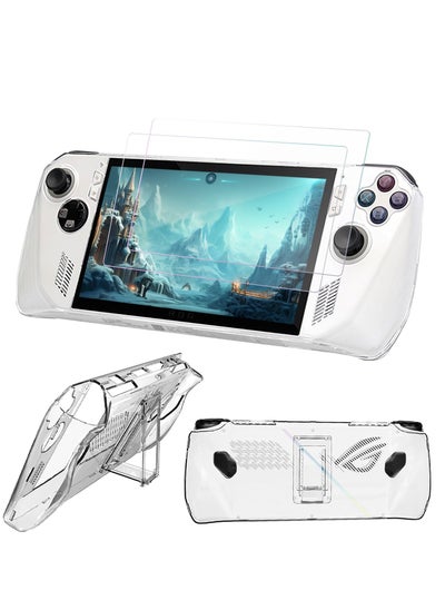 اشتري Clear Protective Case Compatible for ASUS Rog Ally Handheld, Transparent PC Crystal Protective Case, Tempered Glass Protector for ROG Ally Accessories(1Pcs ProtectiveFilm, 2Pcs Tempered Film) في الامارات