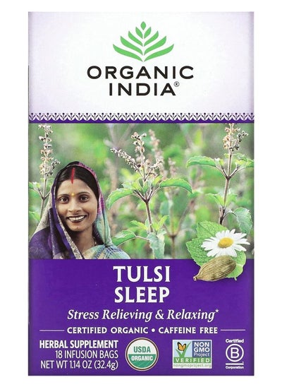 Buy Tulsi Tea Sleep Caffeine Free 18 Infusion Bags 1.14 oz (32.4 g) in UAE