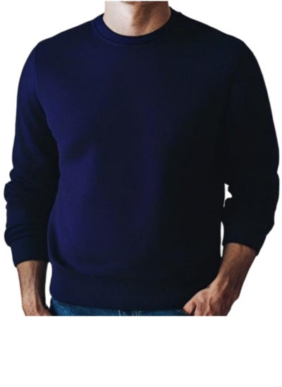 Buy Horse Polo Sweatshirt Round Neck, Navy blue in Egypt