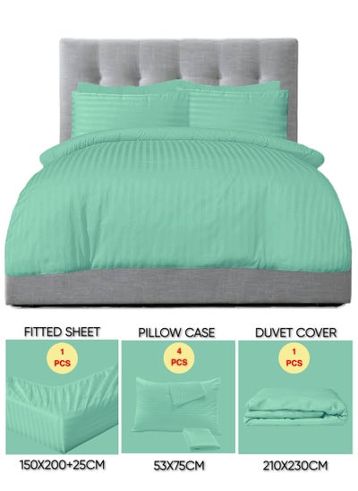 Buy 6 Pieces Queen Size Bed Sheet Set With Duvet Cover Bedding Set in UAE