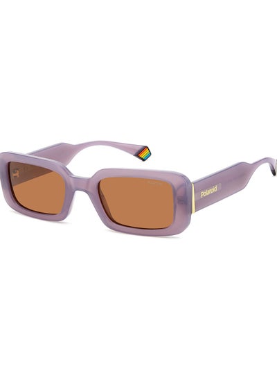 Buy Women's Polarized Rectangular Sunglasses - Pld 6208/S/X Violet Millimeter - Lens Size: 52 Mm in Saudi Arabia