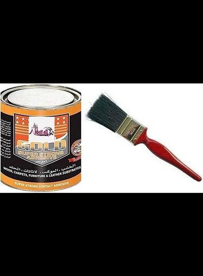 Buy 650ml Contact Adhesive For Fixing Carpet,used For Wood,furniture & Leather Substrates With 3 Inch Paint Brush in UAE