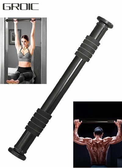 اشتري Pull Up Bar for Doorway, Heavy Duty Chin Up Bar with Comfort Foam Grips, Door Pull Up Bar Wall Mounted Adjustable Length Suitable for Home Gym Fitness Body Workout Bar في السعودية