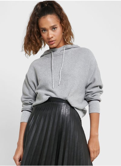 Buy Cuff Detail Hooded Sweater in UAE