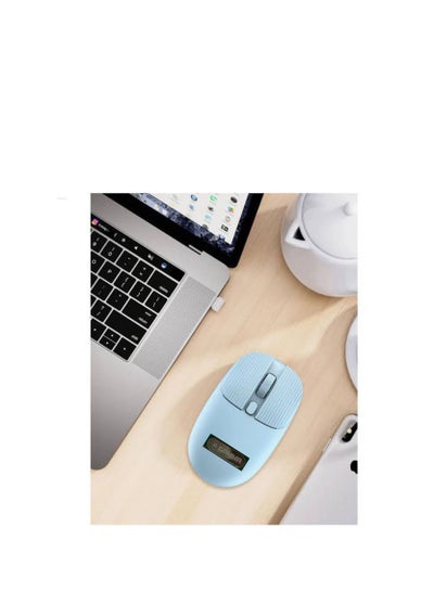 Buy Rechargeable  Wireless mouse 2.4 G With smart design 1600 DPI multicolor in Egypt