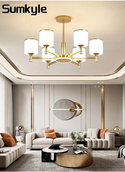 Buy Chandelier Modern Ceiling Lighting 6 Lights Adjustable Industrial Mount Pendant Light Fixture For Kitchen Living Dining Room Bedroom Foyer in Saudi Arabia