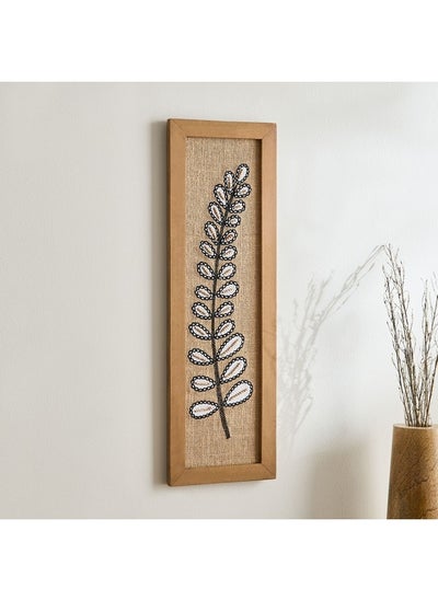 اشتري Enzo Wooden Beaded Jute Fabric Wall Decor 53 x 18 x 5 cm في الامارات