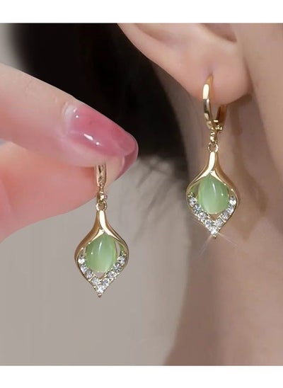 Buy Womens Fashion Chic Shiny Water Drop Earrings in Saudi Arabia