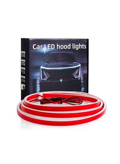 Buy 79 Inches Car Hood Light Strip, Dynamic Car LED Strip Light,Exterior Flexible Daytime Running Light Strip For Car,Truck,SUV (White Light) in Saudi Arabia