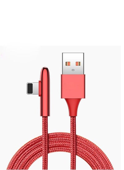 اشتري 1.2M 3A Fast Phone Charging Gaming USB Cable for iPhone Red في الامارات