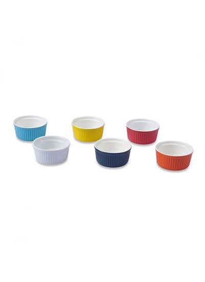 Buy Mellow 6 Piece Ramekin Dia9X4.2Cm   Assorted in UAE