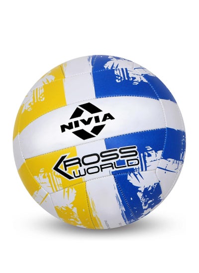 Buy Kross Rubber Hand Stitched Volleyball | Size: 4 | 18 Panels | Machine Rubber Stitched | for Indoor & Outdoor | for Training or Recreational in UAE