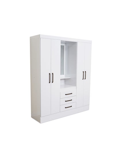 اشتري CLEAN 4 DOOR WARDROBE WITH 3 DRAWER AND MIRROR في الامارات