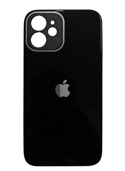 Buy iPhone 11 Back Cover Tempered Glass With Silicone Rubber Frame For IPhone 11 Case - Black in Egypt