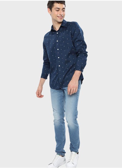 Buy Printed Slim Fit Shirt in Saudi Arabia