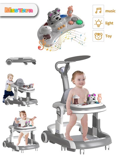 اشتري 4 In 1 Baby Walker With Parent Push Handle And Big Comfortable Seat Cushion في الامارات