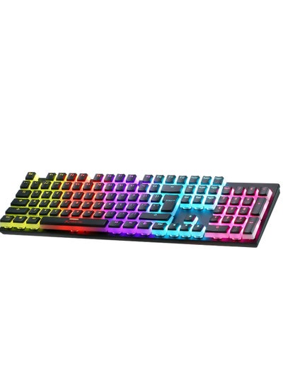 Buy XTRIKE ME GK 915P Pudding Mechanical Gaming Keyboard - Blue Switches - Rainbow LED Backlighting - PBT Keycaps - Mechanical Switch (Blue) - Switch Rating: ≥ 50 Million Keystrokes - Actuation Force: 60±10g - Rainbow Backlight - Interface : USB 2.0 - Cable length: 1.5 meters - Operating system support: Windows 7 or later- black . in Egypt